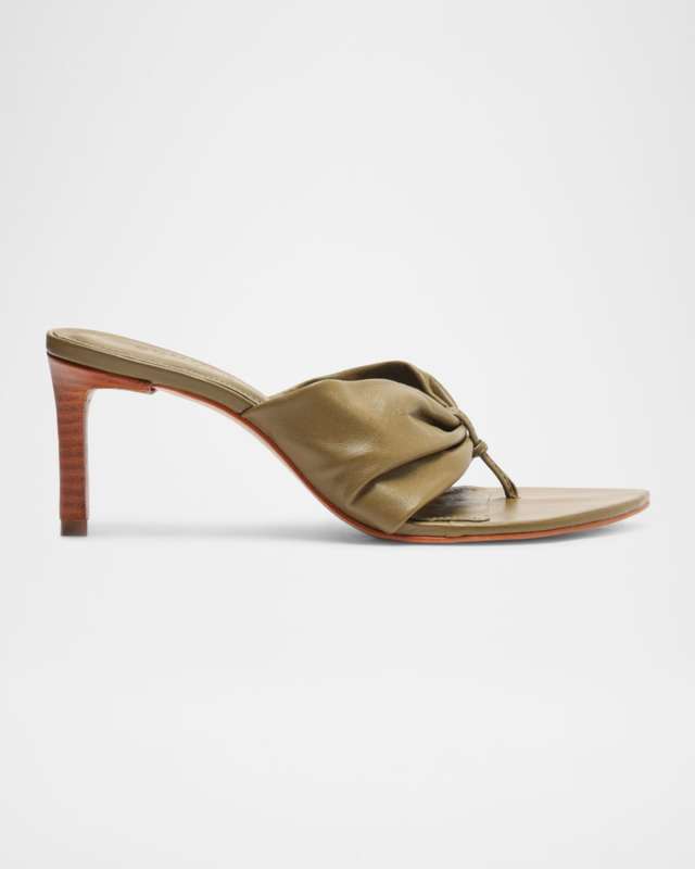 Lori Calfskin Thong Slide Sandals